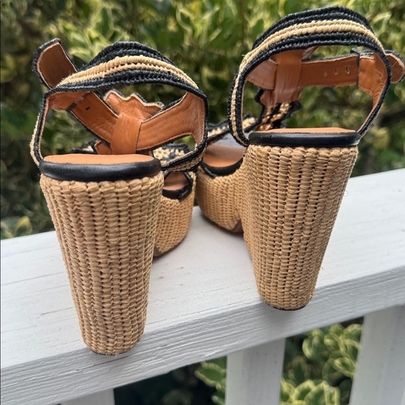 Clergerie Paris Dara Raffia platform sandals made in Morocco - Picture 4 of 13